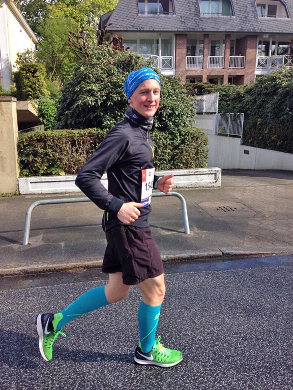 Läufer Kevin während des Haspa Marathon Hamburg