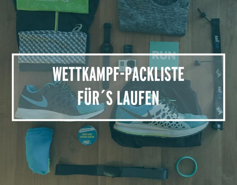 Klamotten für einen Lauf liegen auf einem Tisch