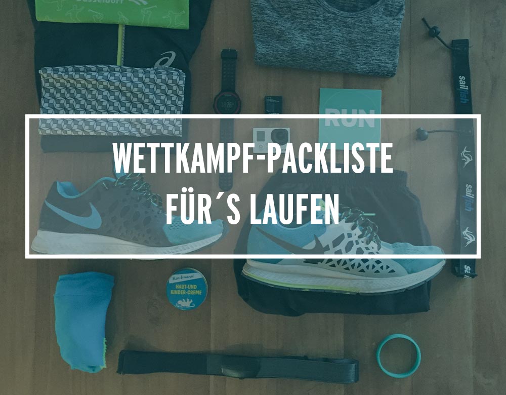 Klamotten für einen Lauf liegen auf einem Tisch