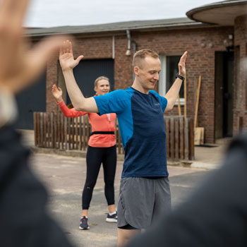 Warm up Übung für Läufer