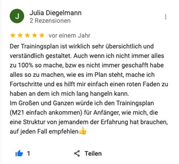 Digitale Trainingspläne Testimonial von runnersflow