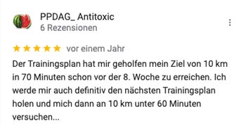 Digitale Trainingspläne Testimonial von runnersflow