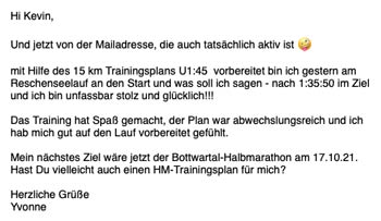 Digitale Trainingspläne Testimonial von runnersflow