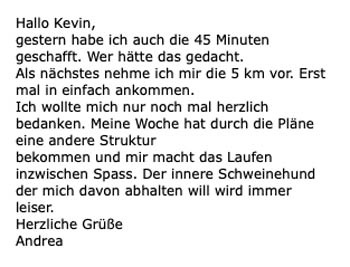 Digitale Trainingspläne Testimonial von runnersflow