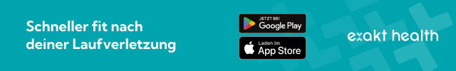Exakt Health Banner mit Verweis auf App Download