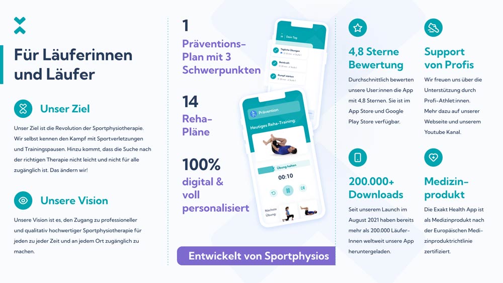 Informationen zur Exakt Health App