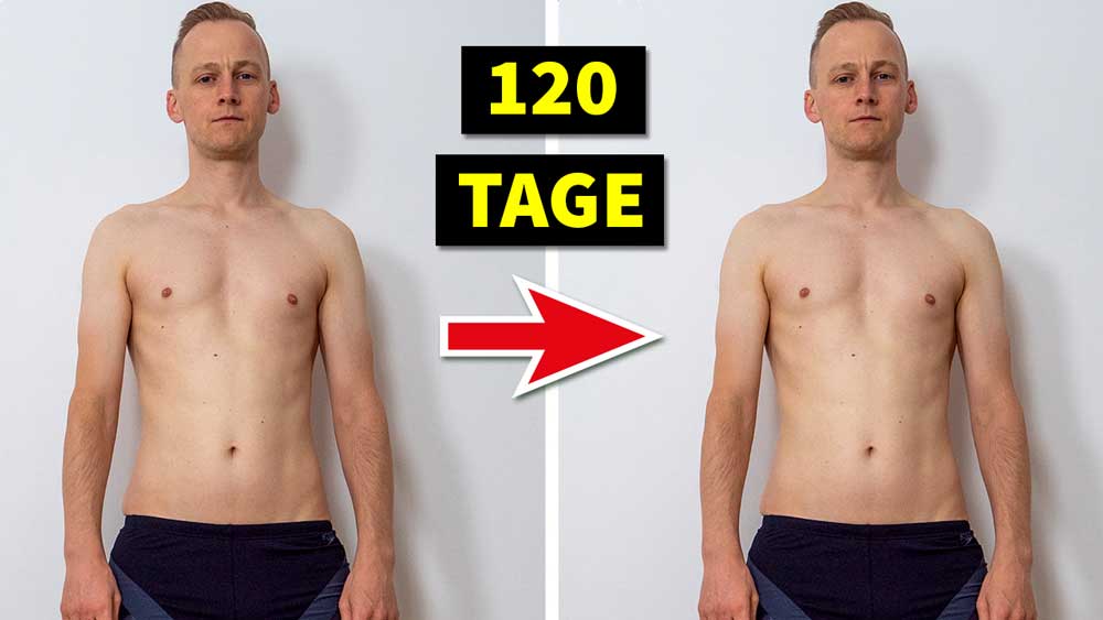 Vorher nachher Oberkörper Bild von Kevin.