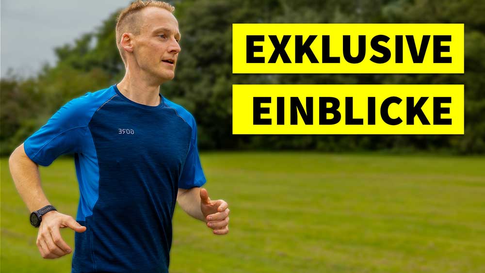 Ein Läufer auf einer Straße beim Training.