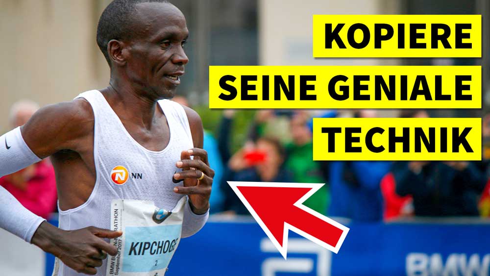 Laufprofi Eliud Kipchoge bei einem Wettkampf